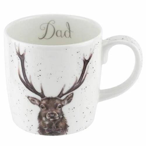 Wrendale Designs Large Fine Bone China Mug Dad, Stag 3 Wrendale Designs Large Fine Bone China Mug Dad, Stag
