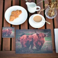 Rural Roots Highland Cows Placemat Pack Of 4 7 Rural Roots Highland Cows Placemat Pack Of 4 -HARTS OF STUR Sales PMO2604X4 Rural Roots By Tradestock Highland Cows Placemat Pack Of 4 2