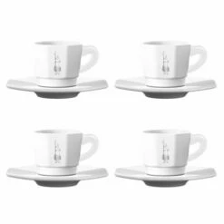 Bialetti Moka Espresso Cups Set Of 4 White
