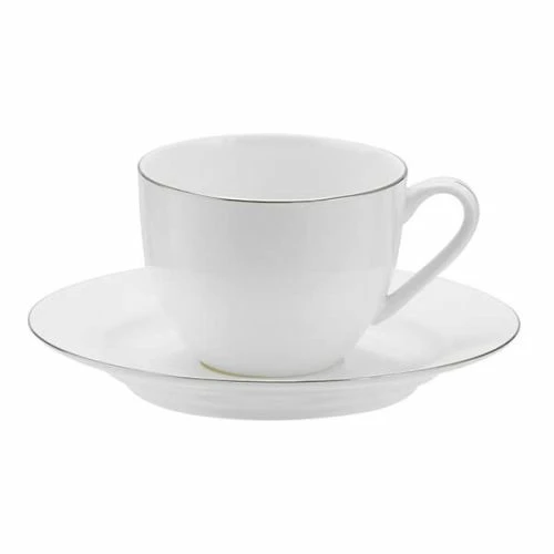Royal Worcester Serendipity Platinum Set Of 4 Teacup & Saucers 4 Royal Worcester Serendipity Platinum Set Of 4 Teacup & Saucers - Image 2