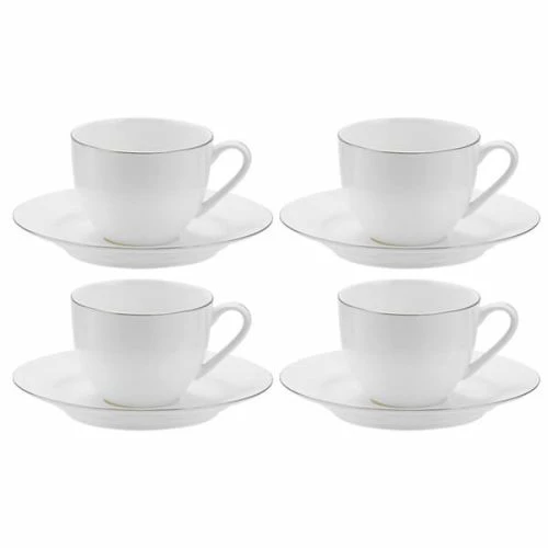 Royal Worcester Serendipity Platinum Set Of 4 Teacup & Saucers 3 Royal Worcester Serendipity Platinum Set Of 4 Teacup & Saucers