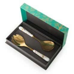 Sara Miller Chelsea Collection Salad Servers Gold -HARTS OF STUR Sales SMC1107XG Sara Miller Chelsea Collection Salad Servers Gold 1