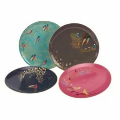 Sara Miller Chelsea Collection Set Of 4 Cake Plates -HARTS OF STUR Sales SMC78964 XG Sara Miller Set of 4 Chelsea Collection Cake Plates 2