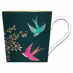 Sara Miller Chelsea Collection Dark Green Mug