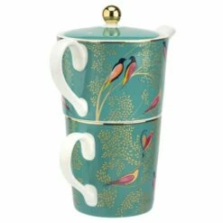 Sara Miller Chelsea Collection Tea For One Green -HARTS OF STUR Sales SMCG79200 XG Sarah Miller Chelsea Collection Tea For One Green 4
