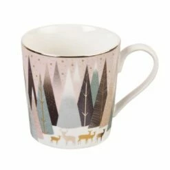 Sara Miller Frosted Pines Collection Set Of 4 Mugs -HARTS OF STUR Sales SMFP79175 XG Sara Miller Frosted Pines Collection Set of 4 Mugs 2