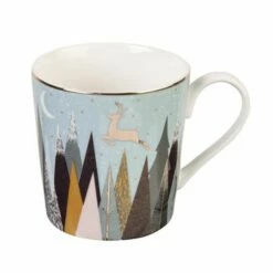 Sara Miller Frosted Pines Collection Set Of 4 Mugs -HARTS OF STUR Sales SMFP79175 XG Sara Miller Frosted Pines Collection Set of 4 Mugs 4