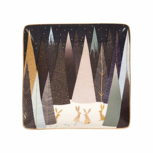 Sara Miller Frosted Pines Collection Set Of 3 Square Dishes 4 Sara Miller Frosted Pines Collection Set Of 3 Square Dishes - Image 2