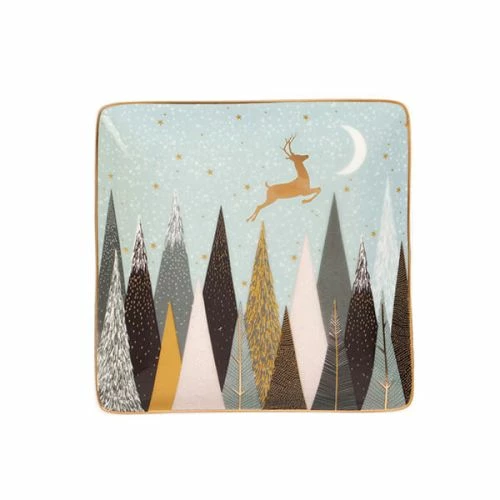 Sara Miller Frosted Pines Collection Set Of 3 Square Dishes 6 Sara Miller Frosted Pines Collection Set Of 3 Square Dishes - Image 4