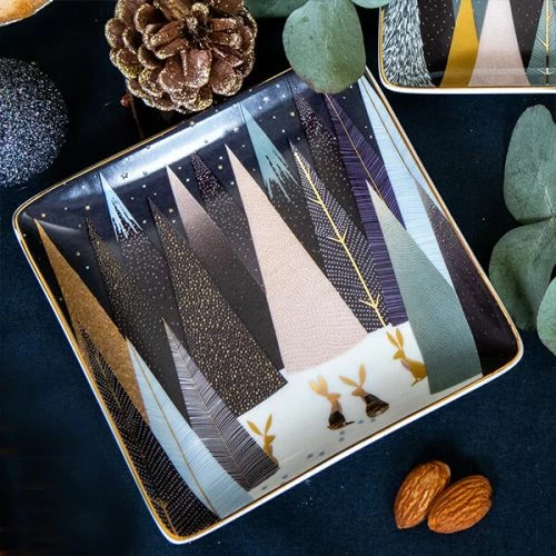 Sara Miller Frosted Pines Collection Set Of 3 Square Dishes 7 Sara Miller Frosted Pines Collection Set Of 3 Square Dishes - Image 5