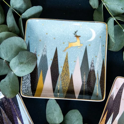 Sara Miller Frosted Pines Collection Set Of 3 Square Dishes 8 Sara Miller Frosted Pines Collection Set Of 3 Square Dishes - Image 6