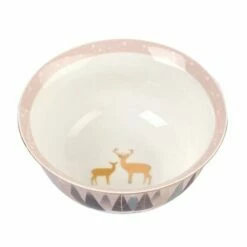 Sara Miller Frosted Pines Collection Deer Candy Bowl -HARTS OF STUR Sales SMFPD79010 XG Sara Miller Frosted Pines Collection Candy Bowl Deer 1