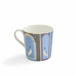 Sara Miller India Collection Mug Lattice Window's Indigo -HARTS OF STUR Sales SMII78914 XG Sara Miller India Collection Mug Lattice Windows Indigo 2