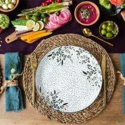 Sara Miller Artisanne Noir Set Of 4 Dinner Plates -HARTS OF STUR Sales SMN79415XD Sara Miller Artisanne Noir Collection Dinner Plate Set of 4 3