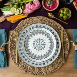 Sara Miller Artisanne Noir Set Of 4 Salad Plates -HARTS OF STUR Sales SMN79416XD Sara Miller Artisanne Noir Collection Salad Plate Set of 4 4