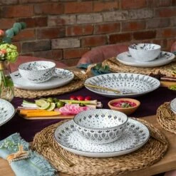 Sara Miller Artisanne Noir Set Of 4 Medium Bowls -HARTS OF STUR Sales SMN79417XD Sara Miller Artisanne Noir Collection Medium Bowl Set of 4 3