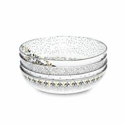 Sara Miller Artisanne Noir Set Of 4 Low Bowls -HARTS OF STUR Sales SMN79418XD Sara Miller Artisanne Noir Collection Low Bowl Set of 4 2