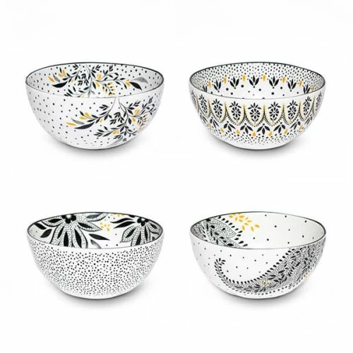 Sara Miller Artisanne Noir Set Of 4 Small Bowls 4 Sara Miller Artisanne Noir Set Of 4 Small Bowls - Image 2