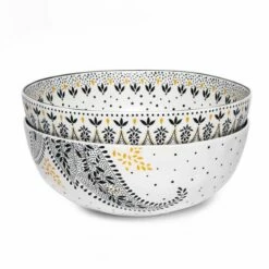 Sara Miller Artisanne Noir Set Of 2 Large Bowls -HARTS OF STUR Sales SMN79425XD Sara Miller Artisanne Noir Large Bowl Set of 2 1