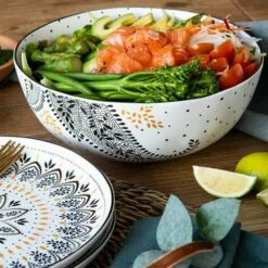 Sara Miller Artisanne Noir Set Of 2 Large Bowls -HARTS OF STUR Sales SMN79425XD Sara Miller Artisanne Noir Large Bowl Set of 2 4