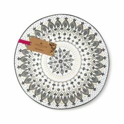 Sara Miller Artisanne Noir Mandala Medium Serving Bowl 8 Sara Miller Artisanne Noir Mandala Medium Serving Bowl -HARTS OF STUR Sales SMNM79422XT Sara Miller Artisanne Noir Medium Serving Bowl Mandala 2