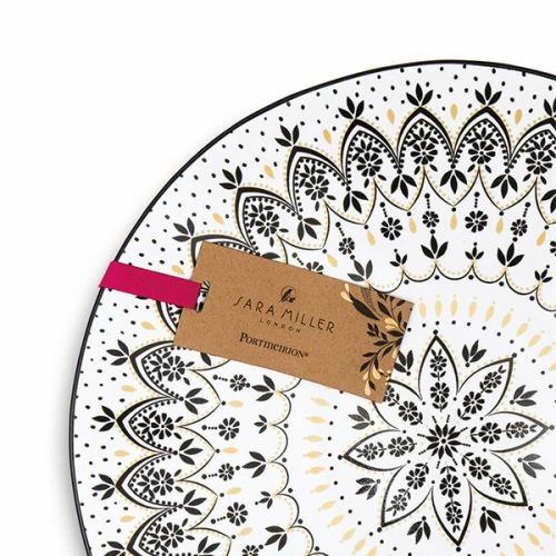 Sara Miller Artisanne Noir Mandala Medium Serving Bowl 6 Sara Miller Artisanne Noir Mandala Medium Serving Bowl - Image 4