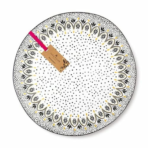 Sara Miller Artisanne Noir Mandala Large Serving Bowl 5 Sara Miller Artisanne Noir Mandala Large Serving Bowl - Image 3