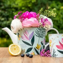 Sara Miller Orchard Sage Teapot -HARTS OF STUR Sales SMOS78923 XG Sara Miller Orchard Sage Teapot 5