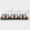 Scanpan Maitre D' Copper Mini Saucepot Set & Slate Board -HARTS OF STUR Sales SP77000301 Scanpan Maitre D Copper Mini Suace Pot Set