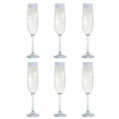 Dartington Six Set Of 6 Flute Glasses