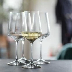 Dartington Cheers! Set Of 4 White Wine Glasses -HARTS OF STUR Sales ST328624PK Dartington Cheers Set White Wine Glasses 4