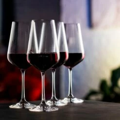 Dartington Cheers! Set Of 4 Red Wine Glasses -HARTS OF STUR Sales ST328634PK Dartington Cheers Set Red Wine Glasses 4