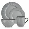 Tower Empire 16 Piece Dinnerware Set Grey -HARTS OF STUR Sales T867002GRY Tower Empire 16 Piece Dinnerware Set Grey