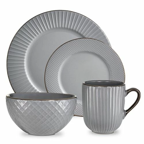 Tower Empire 16 Piece Dinnerware Set Grey 3 Tower Empire 16 Piece Dinnerware Set Grey