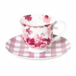 Katie Alice Josie's Blush Tea Cup And Saucer