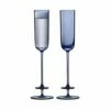 LSA Champagne Theatre 130ml Champagne Flute Tier / Midnight Blue Set Of 2 -HARTS OF STUR Sales TH05 G1558 05 165 LSA Champagne Theatre 130ml Champagne Flute Tier Midnight Blue Set Of 2