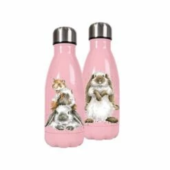 Wrendale Designs Small Piggy In The Middle Guinea Pig 260ml Water Bottle -HARTS OF STUR Sales WBS007 Wrendale Designs Small Guinea Pig Water Bottle 260ml Piggy In The Middle 2