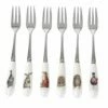 Wrendale Designs Set Of 6 Pastry Forks -HARTS OF STUR Sales WN1102 XG Portmeirion Wrendale Pastry Forks