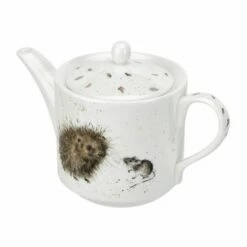 Wrendale Designs Hedgehog & Mice Teapot -HARTS OF STUR Sales WN4090 XT Wrendale Designs Teapot Hedgehog And Mice 2