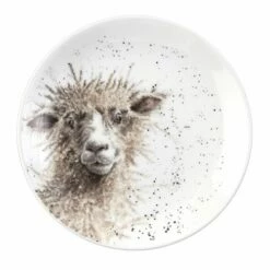 Wrendale Designs Set Of 4 Animal Coupe Plates -HARTS OF STUR Sales WN4093 XW Wrendale Designs Set of 4 Donkey Duckling Cow And Sheep Coupe Plates 2