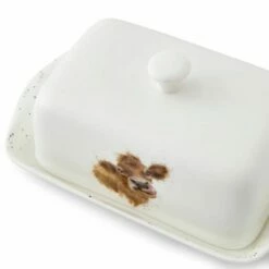 Wrendale Designs Covered Butter Dish Cow -HARTS OF STUR Sales WN4382 XW Wrendale Designs Covered Butter Dish Cow 1