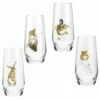 Wrendale Designs Set Of 4 Hiball Glasses -HARTS OF STUR Sales WNA4313 XG Wrendale Designs Hi Ball Assorted Country Animals
