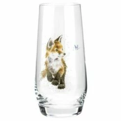 Wrendale Designs Set Of 4 Hiball Glasses -HARTS OF STUR Sales WNA4313 XG Wrendale Designs Hi Ball Assorted Country Animals 3