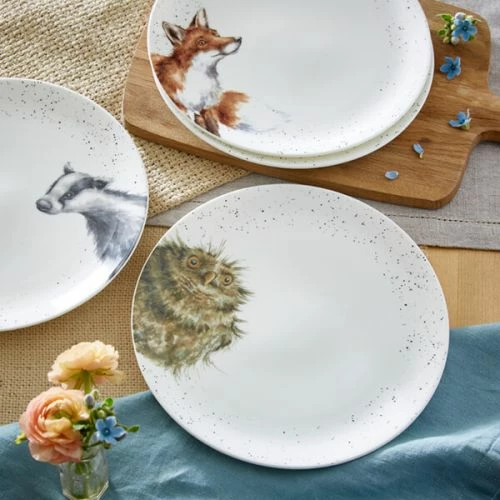 Wrendale Designs Set Of 4 Coupe Plates, 27cm (Badger, Hedgehog, Fox & Owl) 7 Wrendale Designs Set Of 4 Coupe Plates, 27cm (Badger, Hedgehog, Fox & Owl) - Image 5
