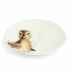Wrendale Designs Set Of 2 Bunny & Duckling Coupe Plates -HARTS OF STUR Sales WND3994 XW Wrendale Designs Set of 2 Bunny And Duckling Coupe Plates 2