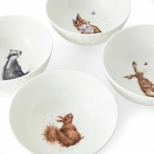 Wrendale Designs Set Of 4 Deep Bowls (Badger, Hare, Squirrel & Fox) 4 Wrendale Designs Set Of 4 Deep Bowls (Badger, Hare, Squirrel & Fox) - Image 2