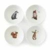 Wrendale Designs Set Of 4 Deep Bowls (Badger, Hare, Squirrel & Fox) -HARTS OF STUR Sales WNET4311 XB Wrendale Designs Deep Bowl Set Of 4 Assorted