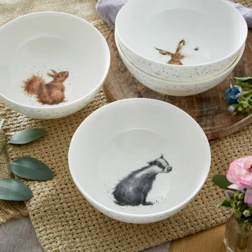 Wrendale Designs Set Of 4 Deep Bowls (Badger, Hare, Squirrel & Fox) 7 Wrendale Designs Set Of 4 Deep Bowls (Badger, Hare, Squirrel & Fox) - Image 5