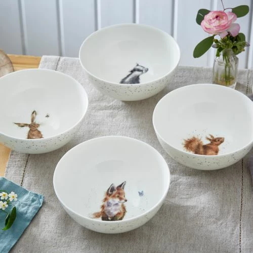 Wrendale Designs Set Of 4 Deep Bowls (Badger, Hare, Squirrel & Fox) 8 Wrendale Designs Set Of 4 Deep Bowls (Badger, Hare, Squirrel & Fox) - Image 6