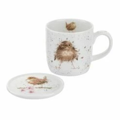 Wrendale Designs Mug & Coaster Flying The Nest